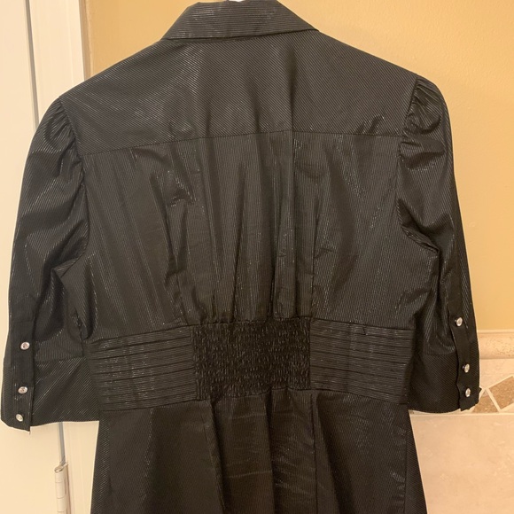 Bundle Bebe button down shirts( black& white) - Picture 3 of 6